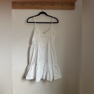 Zara White Floral Mini Dress